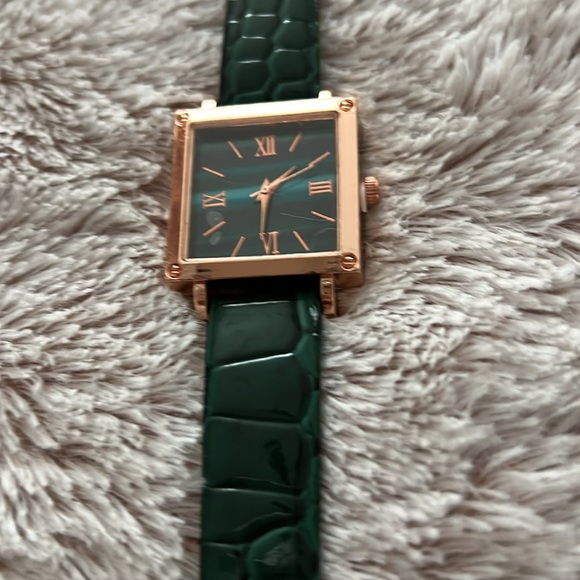 Elegant Green Vegan Croc Watch